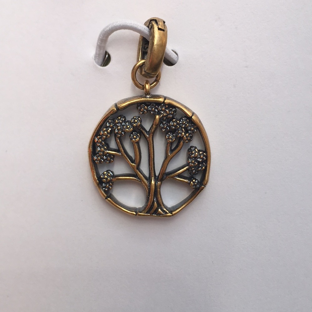 NWT Kendra Scott Cherry Blossom Tree Charm For Bracelets In Vintage Gold Tone